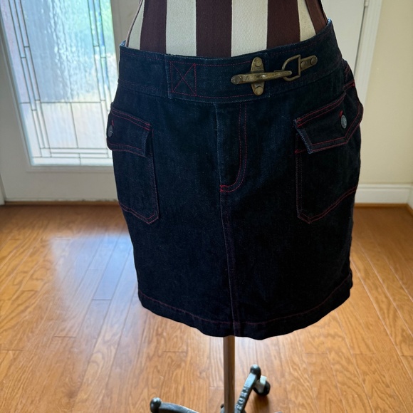 Lauren Jeans Co. Ralph Lauren Premium Denim Skirt with Hardware Closure Size 6 - Picture 3 of 9